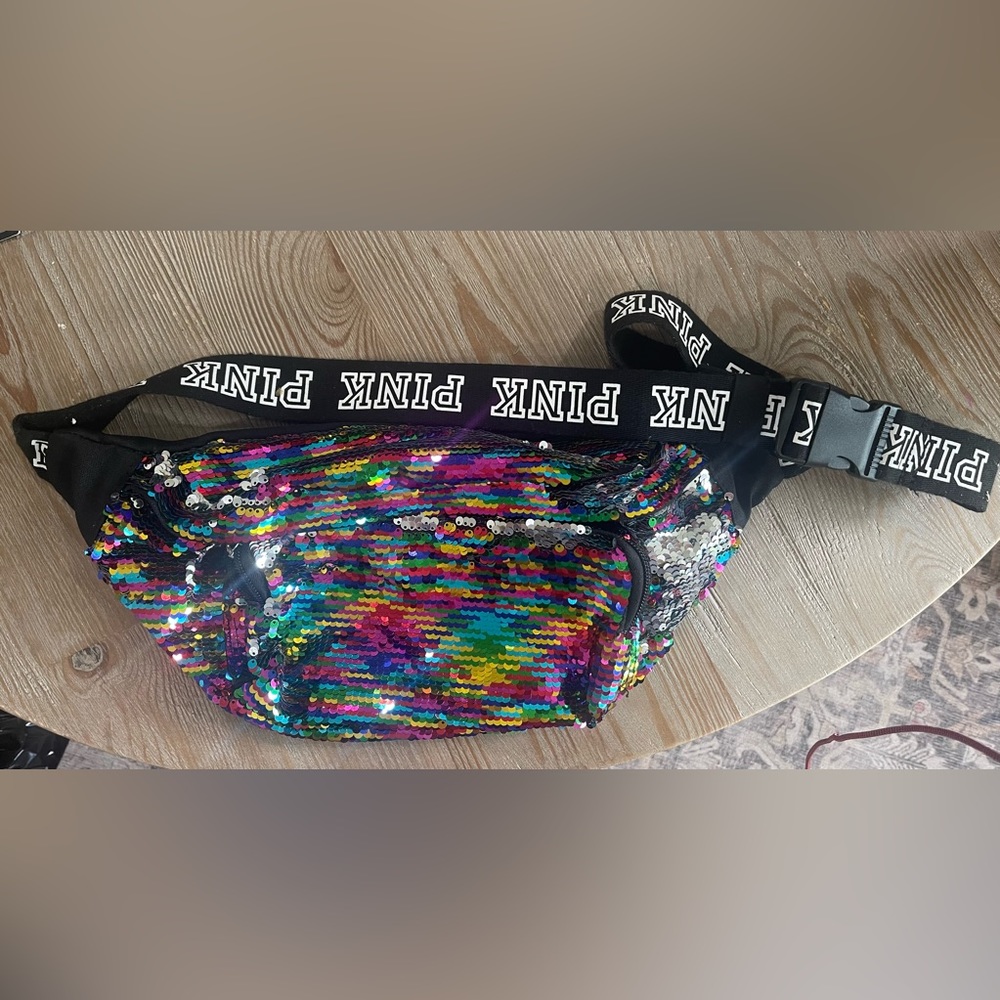 Victoria’s Secret “Pink” flip sequin belt bag/fanny pack